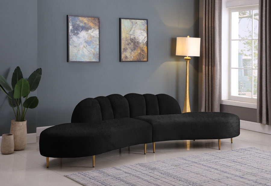 DIVINE VELVET 2PC. SECTIONAL SET - PINK