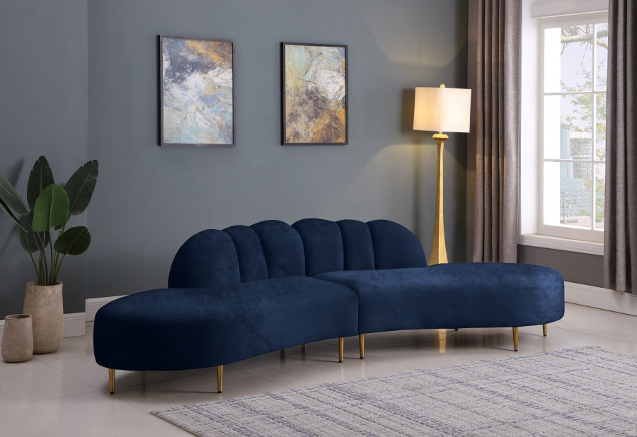 DIVINE VELVET 2PC. SECTIONAL SET - PINK