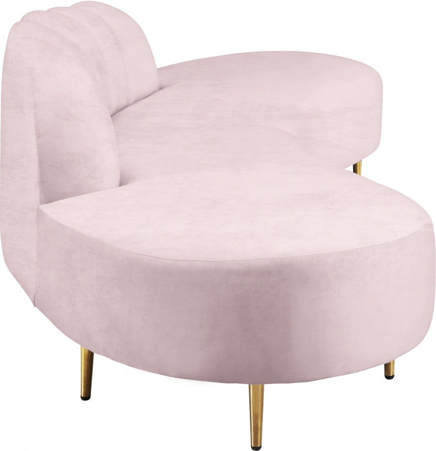 DIVINE VELVET 2PC. SECTIONAL SET - PINK