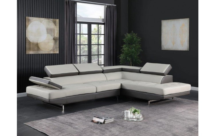 8136 - RAF SECTIONAL LIVING ROOM SET - WHITE