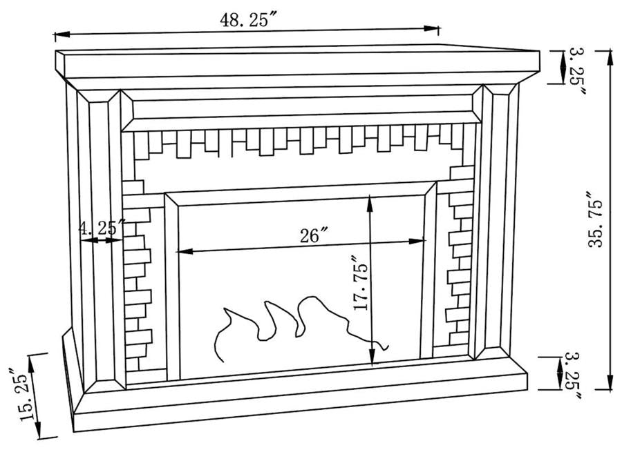 GILMORE RECTANGULAR FREE STANDING ELECTRIC FIREPLACE
