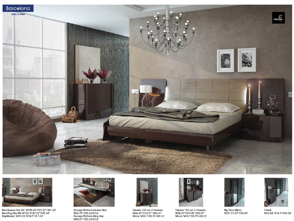 BARCELONA KING/QUEEN MODERN BED