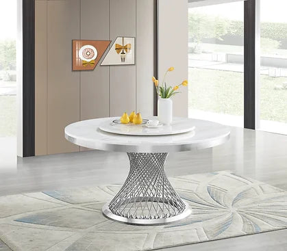 D605 UNICO HAVANA 5PCS ROUND DINING SET - GREY