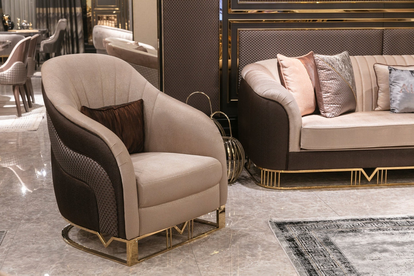 ASTERIA 4 PIECES LIVING ROOM FURNITURE SET