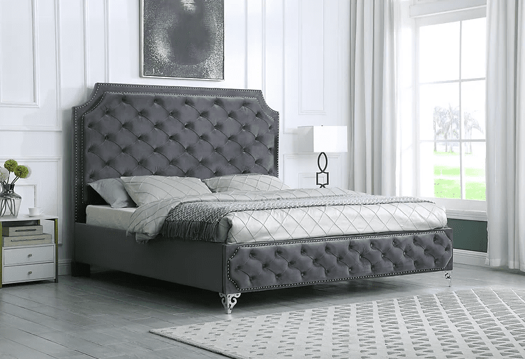 B830 LEILAH KING / QUEEN PLATFORM BED - CREAM