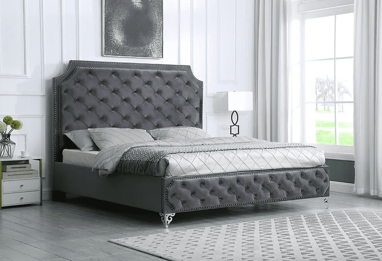 B830 LEILAH KING / QUEEN PLATFORM BED - BLUE