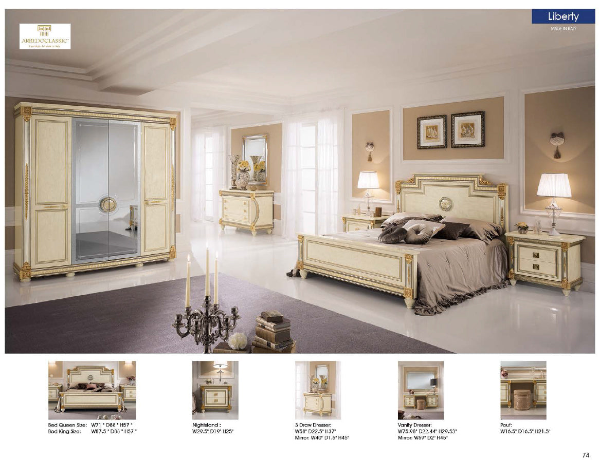 LIBERTY 4PCS KING/QUEEN CLASSIC BEDROOM SET