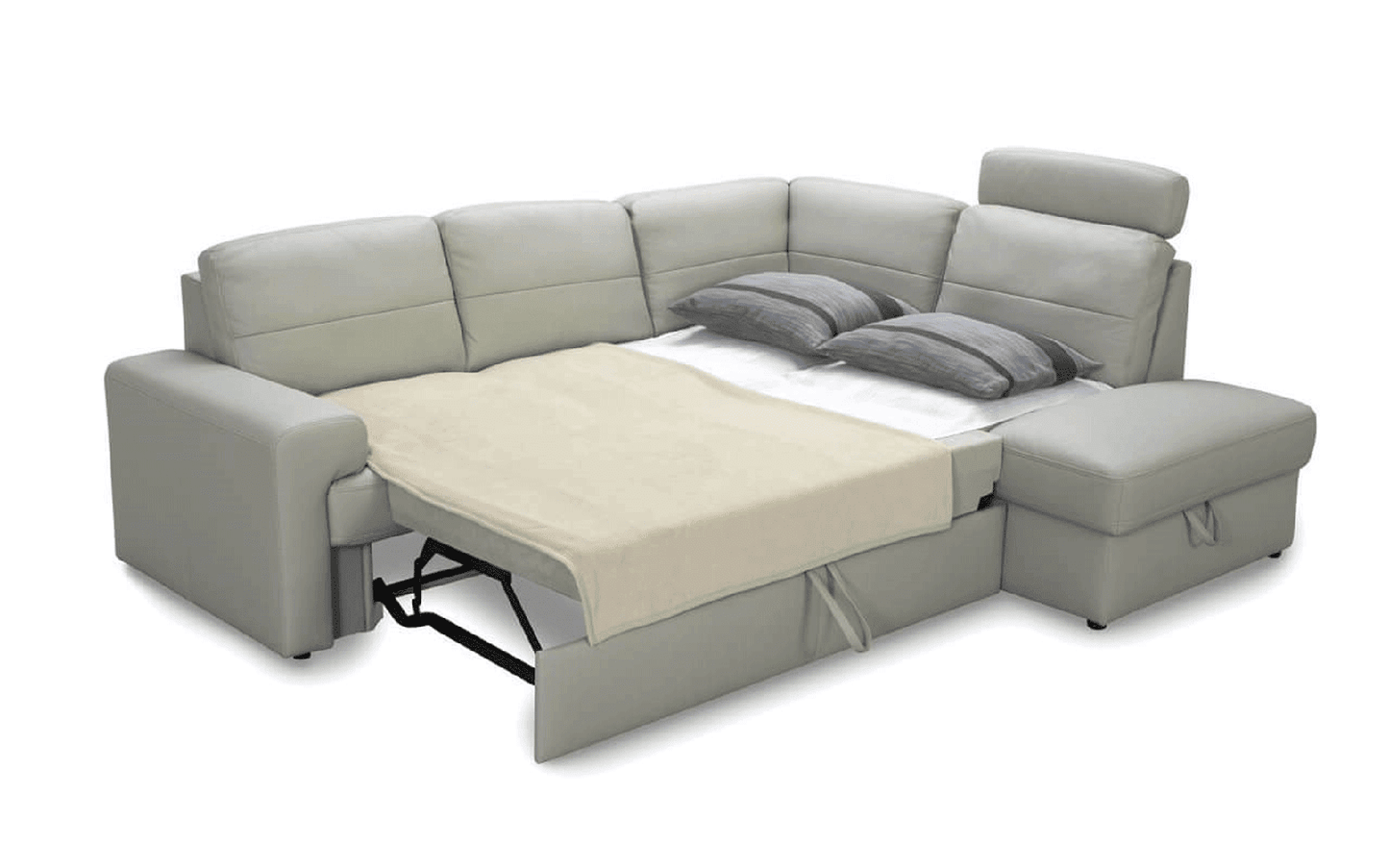 ELLA SECTIONAL RIGHT W/BED & STORAGE - BEIGE