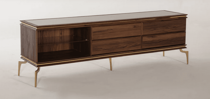 MONTEGO TV STAND MONTEGO WALNUT/CAR.MARB