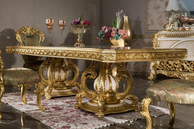 ASYA TABLE + 6 CHAIRS DINING ROOM FURNITURE SET