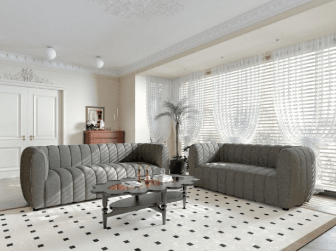 AVERSA SOFA & LOVESEAT & CHAIR LIVING ROOM SET - BLACK