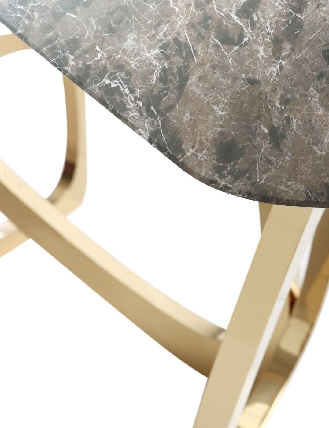 MODREST COLTON - GLAM BROWN & GOLD CONSOLE TABLE