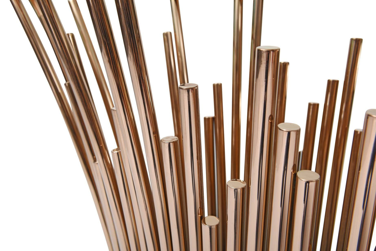 MODREST PAXTON - MODERN GLASS + ROSEGOLD CONSOLE TABLE