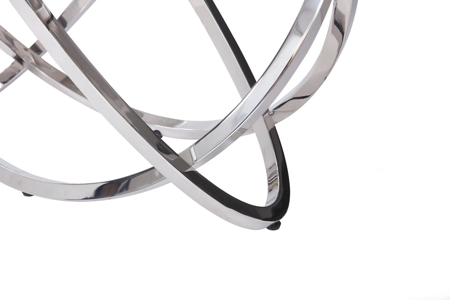 MODREST TULARE - MODERN GLASS & STAINLESS STEEL CONSOLE TABLE