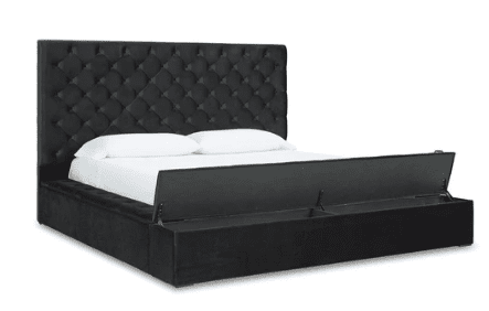 ASHLEY LINDENFIELD QUEEN/KING PLATFORM BED WITH STORAGE - BLACK