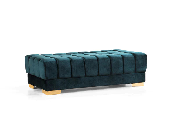 ARIANA - VELVET DOUBLE CHAISE SECTIONAL - GREEN