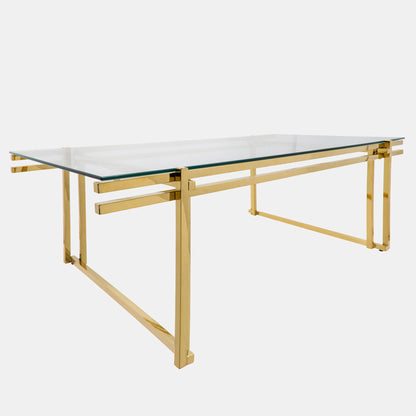 METAL 55" COFFEE TABLE, GOLD