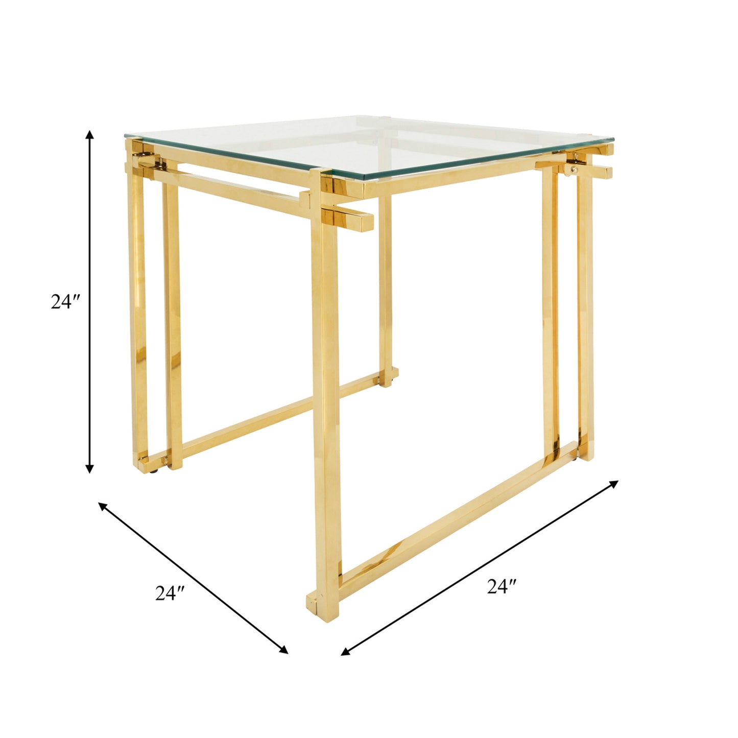 METAL 24" SIDE TABLE, GOLD