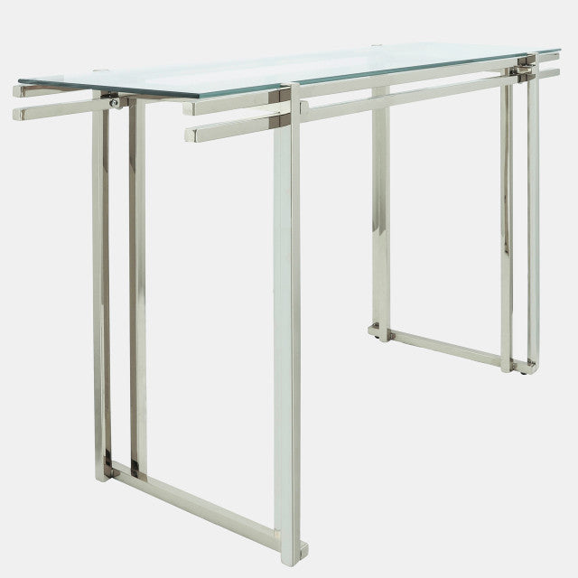 SB-127 STAINLESS STEEL CONSOLE TABLE, SILVER