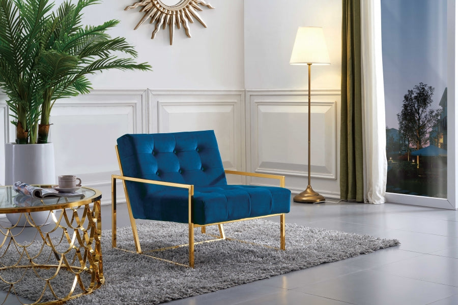 PIERRE VELVET ACCENT CHAIR - GREEN