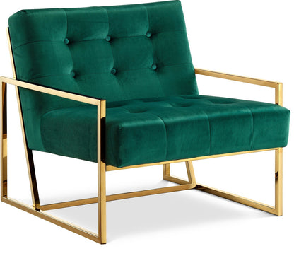 PIERRE VELVET ACCENT CHAIR - GREEN