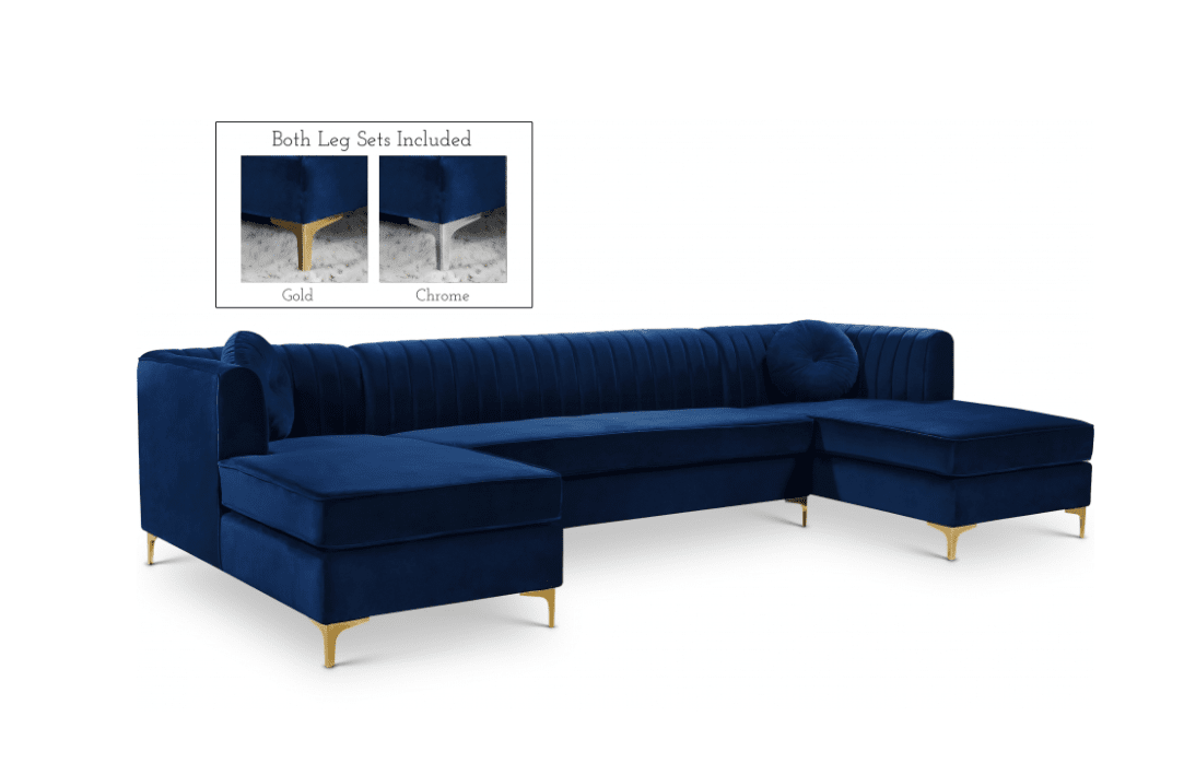 Graham Velvet 3pc. Sectional