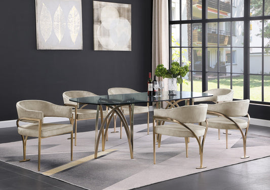 MADELYN DINING TABLE + 6 CHAIRS DINING SET