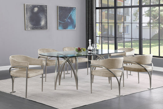 MADELYN DINING TABLE + 6 CHAIRS DINING SET - CHOREM