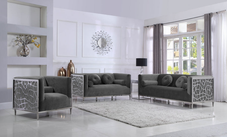 OPAL NAYA COLLECTION LIVING ROOM SET - NAVY BLUE