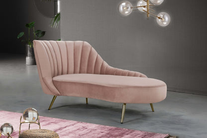 MARGO VELVET CHAISE LOUNGE - PINK