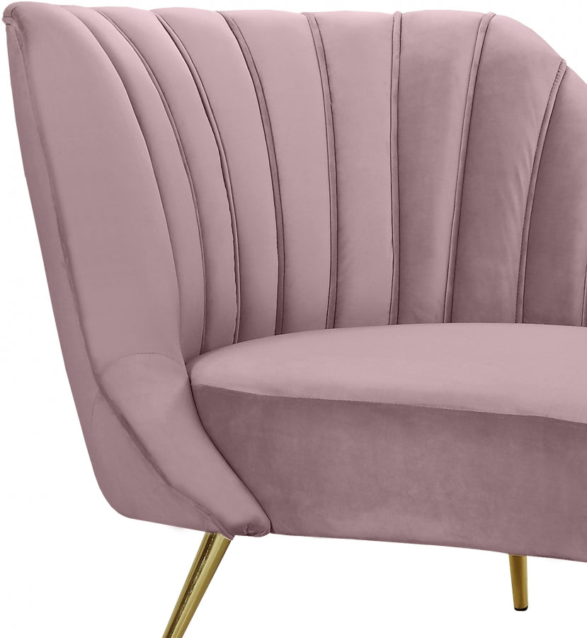 MARGO VELVET CHAISE LOUNGE - PINK