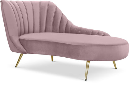 MARGO VELVET CHAISE LOUNGE - PINK