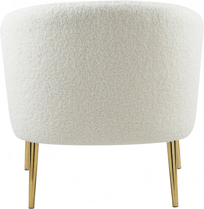 BARLOW FAUX FUR CHAIR - WHITE