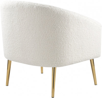 BARLOW FAUX FUR CHAIR - WHITE