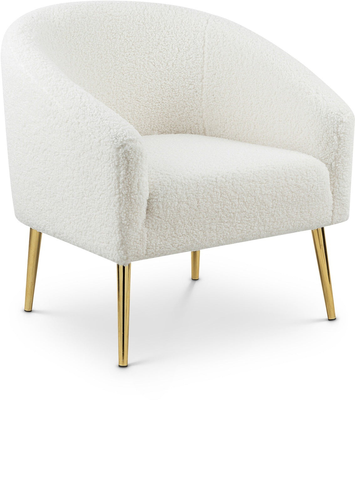 BARLOW FAUX FUR CHAIR - WHITE