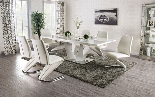 ZAIN TABLE + 6 CHAIRS ADJUSTABLE DINING SET