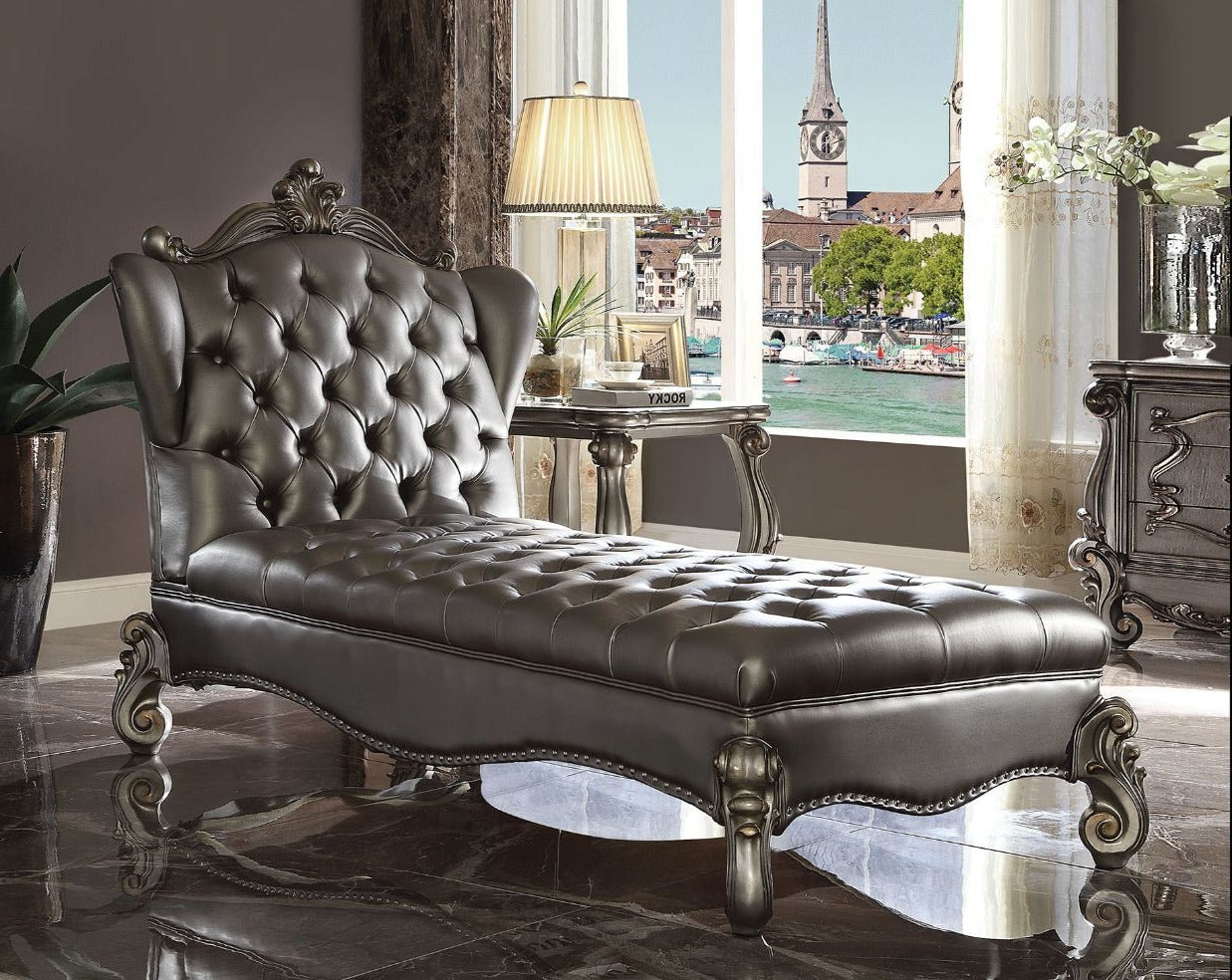 VERSAILLES CHAISE - SILVER