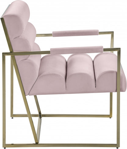 WAYNE VELVET ACCENT CHAIR - PINK