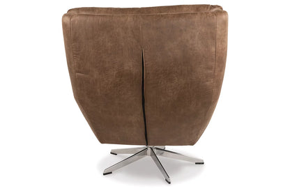 VELBURG ACCENT CHAIR - BROWN