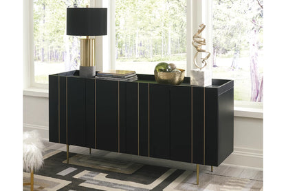 BRENTBURN ACCENT CABINET - BLACK