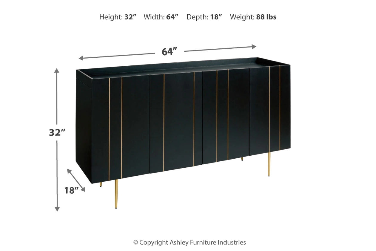 BRENTBURN ACCENT CABINET - BLACK