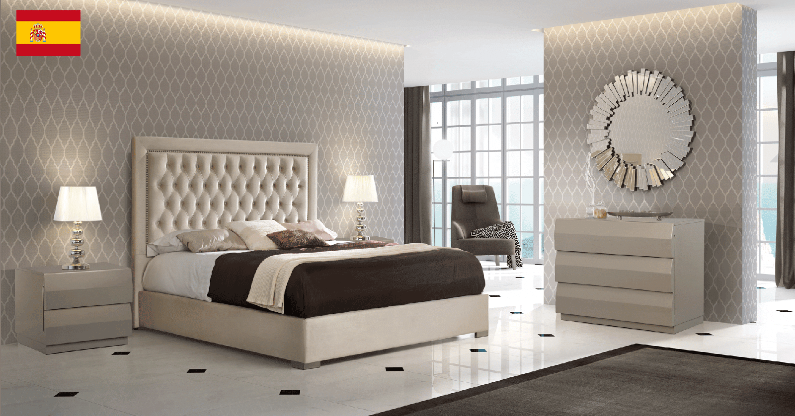 ADAGIO 4PCS KING/QUEEN MODERN STORAGE BEDROOM SET