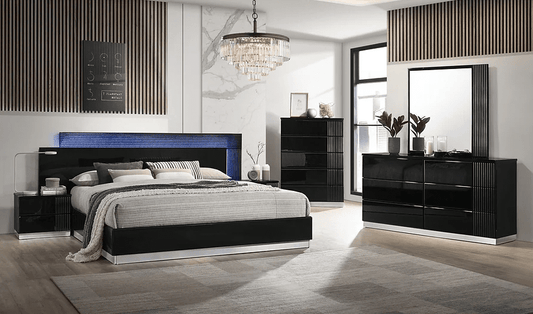 B77 MODENA HIGH GLOSS 4PCS BEDROOM SET