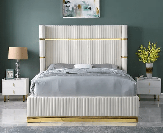 B786 ASPEN KING / QUEEN PLATFORM BED - CREAM