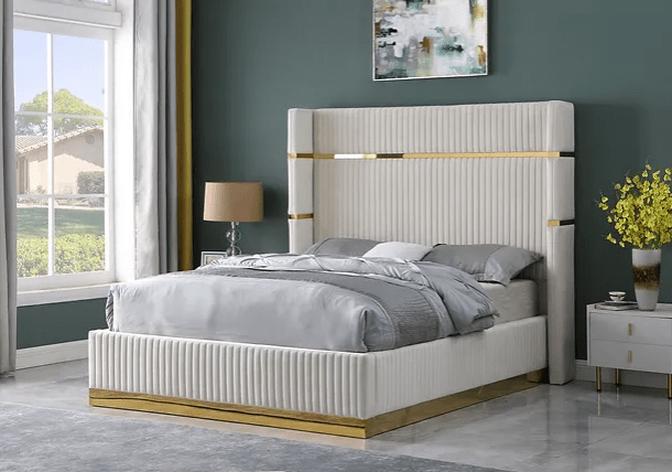 B786 ASPEN KING / QUEEN PLATFORM BED - GREY