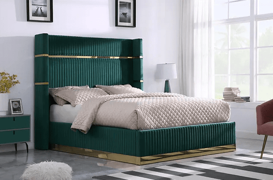 B786 ASPEN KING / QUEEN PLATFORM BED - GREEN