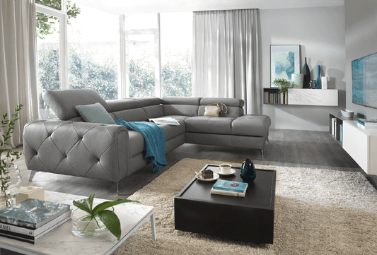 CAMELIA SECTIONAL SLEEPER SOFA - GREY