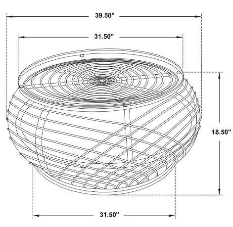 DAHLIA ROUND GLASS TOP COFFEE TABLE & END TABLE SET