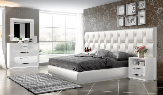 EMPORIO WHITE 5PCS KING/QUEEN MODERN BEDROOM SET