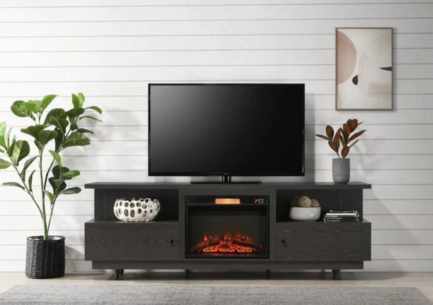 EF-127 78 INCH TV STAND WITH ELECTRIC FIREPLACE